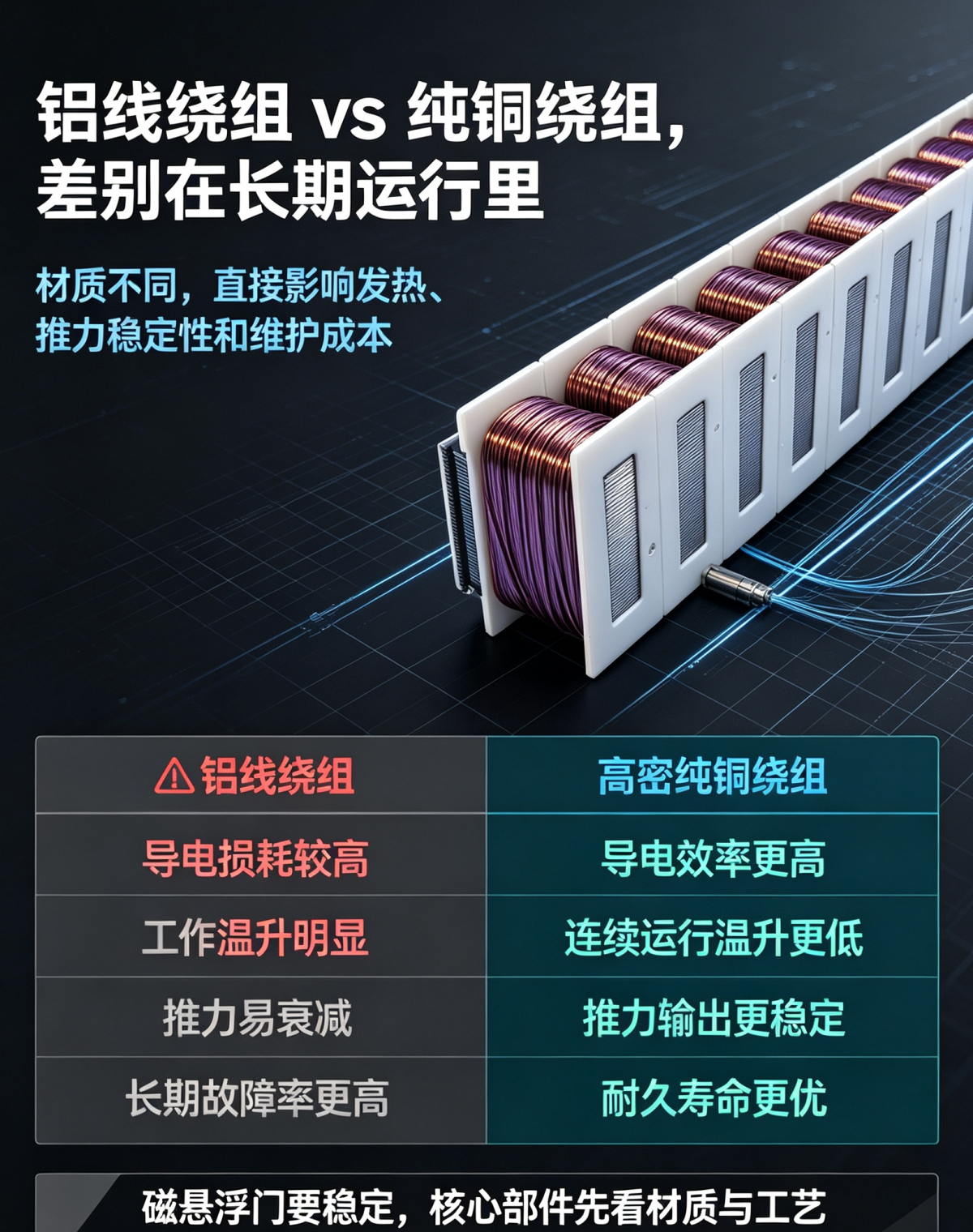 磁悬浮自动门电机绕组实拍 1